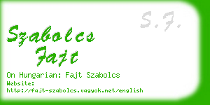 szabolcs fajt business card